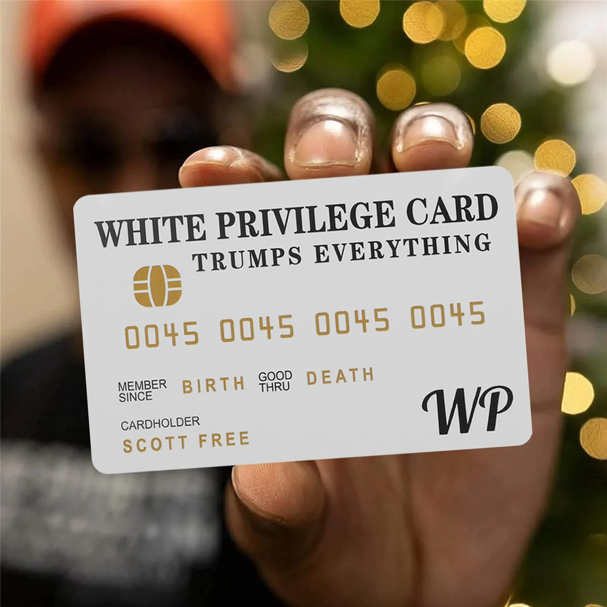 10 PCS White Privilege Card Trumps Everything Credit Card Sets, Wallet Insert Card Romantic Card Business Gifts