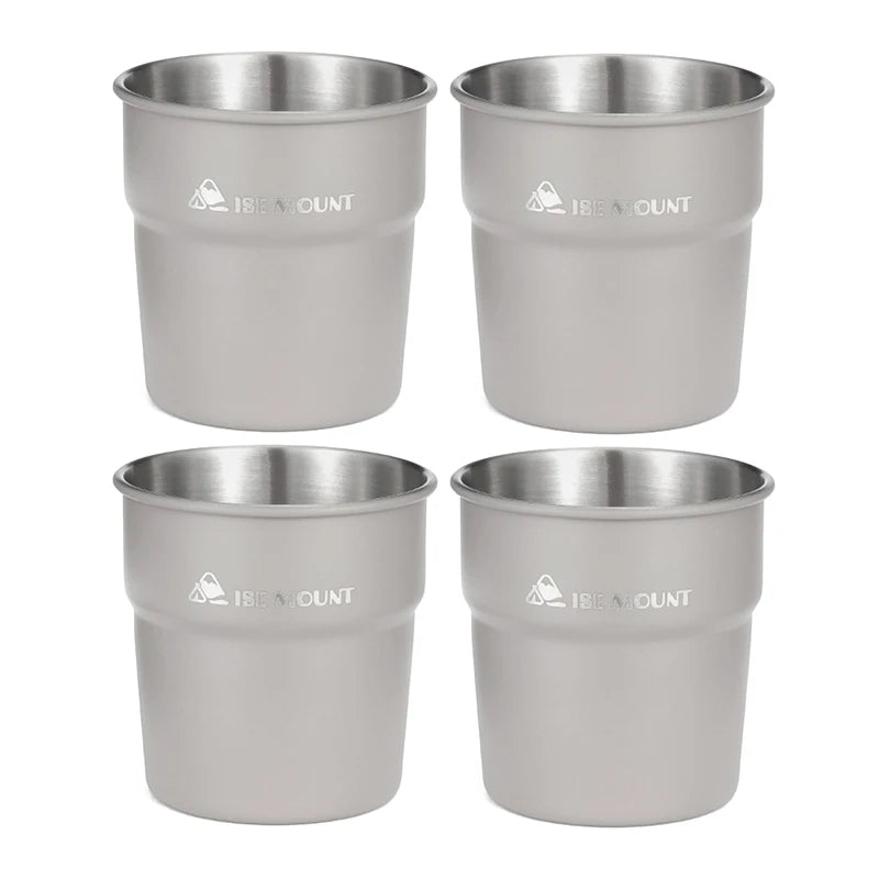 ISE MOUNT Outdoor 300ml Stainless Steel Cups