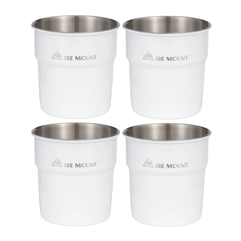 ISE MOUNT Outdoor 300ml Stainless Steel Cups