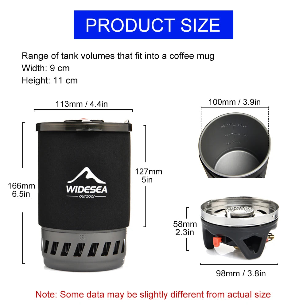 Widesea Propane Camping Cooking System with Heat Exchanger