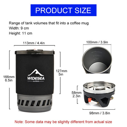 Widesea Propane Camping Cooking System with Heat Exchanger