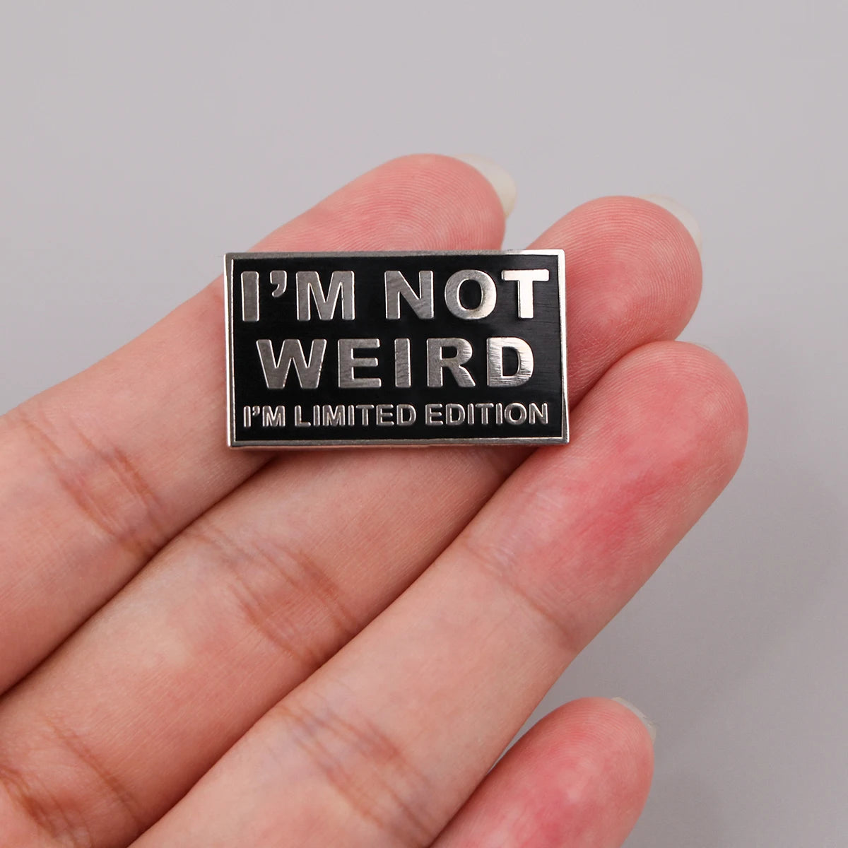 I'm Not Weird Enamel Pin Funny Quotes Brooches for Women Men Lapel Pins Badges on Backpack Fashion Jewelry Gifts for Friends